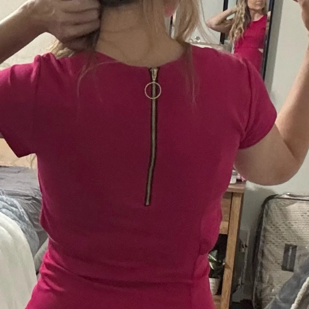 Amanda Uprichard Rose Red Elegant Pink Cut Out Dress - Picture 4 of 8